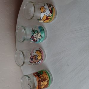 Bundle of Four Vintage Welch's Jelly Jar Glasses
